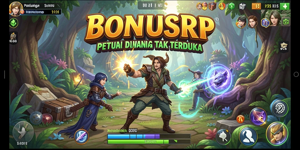 Gameplay seru dalam BONUSRP yang penuh aksi dan petualangan.