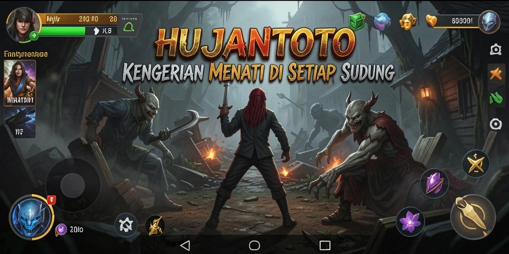 Gameplay HUJANTOTO dengan suasana mencekam dan menegangkan.