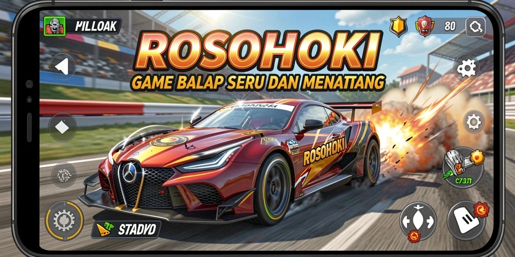Tampilan gameplay balap seru di ROSOHOKI.