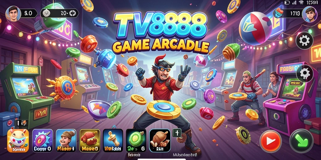 Tangkapan layar utama yang menunjukkan gameplay seru dari TV888.